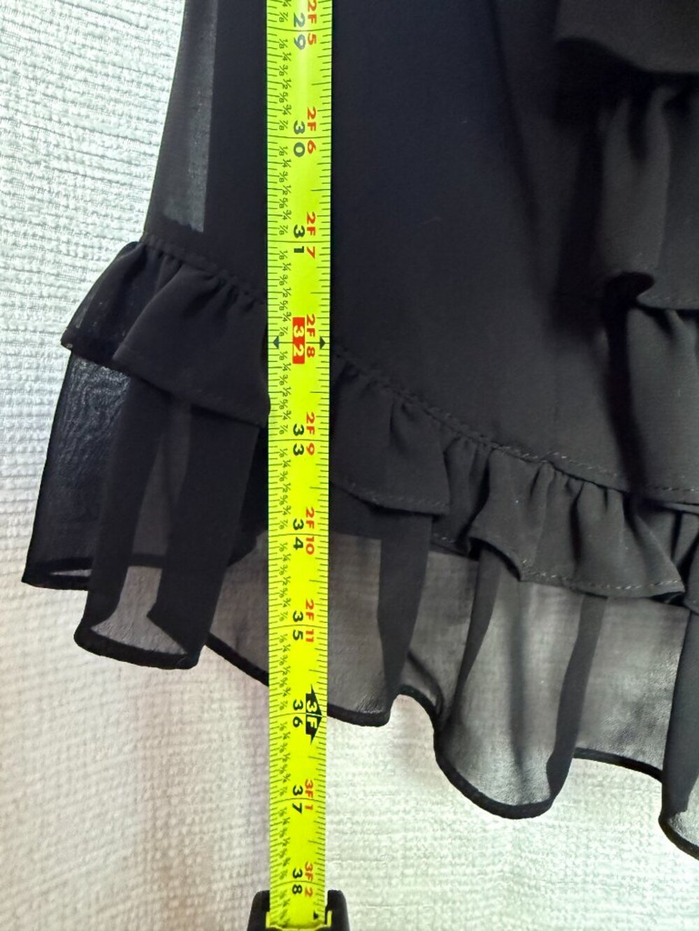 Joseph Ribkoff Black Ruffle Cocktail Dress size 14 - Picture 5 of 8